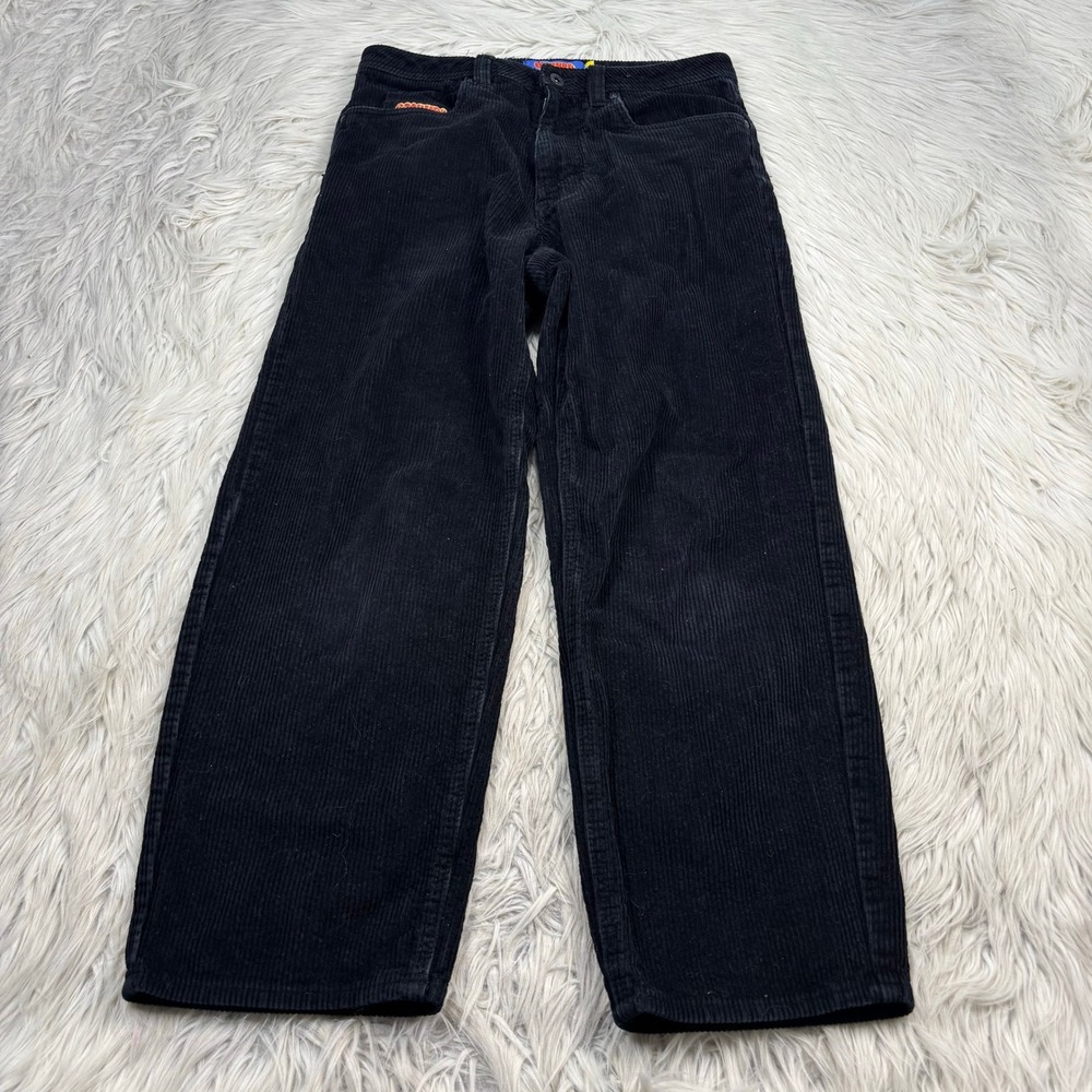 Empyre Women's 28 Black Corduroy Relaxed Straight Leg Pant Urban Cool Girl